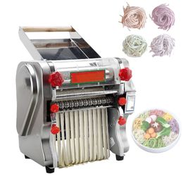 Commercial 750W Electric Noodle Press Machine Dough Roller Stainless Steel Desktop Pasta Dumpling Maker Kneading Noodle Machine