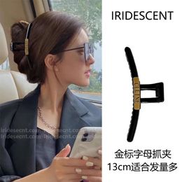 Zhao Lusi's Same Gold Label Grip for Women's 2023 New Advanced Sense Hairpin with Large Back Head Hair Volume Shark Clip