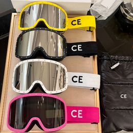 Дизайнерские лыжные очки Лыжные солнцезащитные очки Мужчины Женщины Профессиональные розовые очки высшего качества Синие двухслойные противотуманные зимние уличные катание на лыжах на снегу Sports Lux