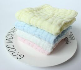 Baby Face Towels 100 Cotton Muslin Towel 6 Layers Newborn Burp Cloths Solid Organza Handkerchief Baby Feeding Cloth 4 Colours 30pc3141414