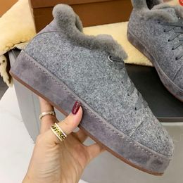 Summer walk autumn and winter sheep suede warm thick board shoes LP casual comfort lace-up snow boots women