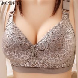 Bras Large Size Ladies Bra Thin No Steel Ring Comfortable Breathable Bra Adjustable Underwear Push Up Sexy Women Lingerie Bra P230417