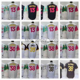 2022 New Baseball Jersey 13 Manny Hado 30 Eric Hosmer 35 Randy Jones 38 Jorge Alfaro Ed Jerseys Men Size S--xxxl