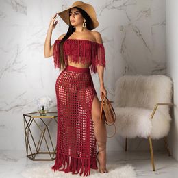 Women's Swimwear Maxi Dress For Women Summer 2023 Bathing Suit Cover Up Long Sexy Ladies Hollow Out Word Shoulder Sleeveless Beach LeisureWo