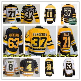 Boston''Bruins''Hockey Jerseys Hampus Lindholm Patrice Bergeron Linus Ullmark Charlie McAvoy Jake DeBrusk Taylor Hall Connor Clifton Krejci Greer