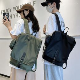 School Bags Black Men's Backpacks 2023 Streetwear Style Man Backpack Harajuku Large Capacity Waterproof Nylon For Women