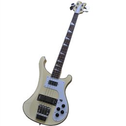 4 Strings Light Yellow Electric Bass Guitar with Rosewood Fingerboard Can be Customized