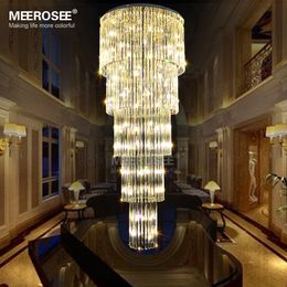 Modern Long Ceiling Light Fixture G9 Glass Lustres de cristal Luxury chandelier home lighting Stair Lamp for hotel and project Lamparas de Techo