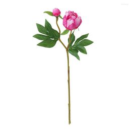 Decorative Flowers Faux Silk Flower Fresh-keeping Multi-fork 2 Heads Multi-layer Petals Artificial Peony Real Touch Fake For Party
