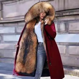 Women's Fur Faux Fur Thickened and warm winter women's fur inner lining fur coat women's off-season treatment 231117