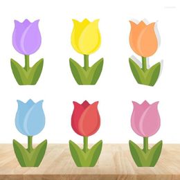 Decorative Flowers Tulip Decor Table Mothers Day Tiered Tray Dining Ornaments Artificial Painted For Classroom Decorations