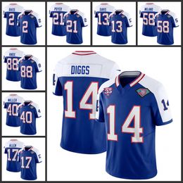 Buffalo''Bills''Men 14 Stefon Diggs 17 Josh Allen 88 Dawson Knox Women Youth Custom Blue/White 2023 F.U.S.E. 75th Anniversary Throwback Vapour Untouchable Limited Jersey