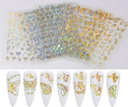 5D Butterfly Nail Art Super Thin Stickers Self Adhesive Decals DIY Salon Stickers2506356