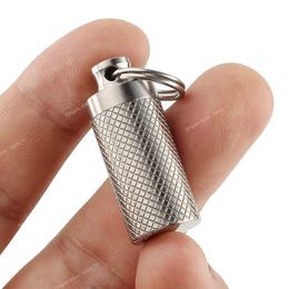 S Portable Mini Titanium Alloy Seals Bottle Waterproof Canister Medicine Bottles Outdoor EDC First Aid Supplies Camping HikingOutdoor Tools edc titanium