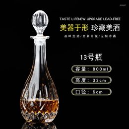 Hip Flasks European Style Flask Set Household Classic Glass Sealed Whisky Light Luxury Jar Flasque Alcool Table Supplies