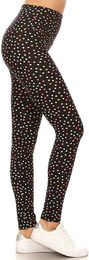 Leggings Depot High Waisted Floral Space Print Leggings for Women - Regular Plus 1X3X 3X5X