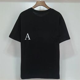 Men Shirts T Shirt Tshirt Short Sleeve Breathable Black White Letter Printed Crewneck Hip Hop Streetwear Clothing Designer Women Mens Fashion L