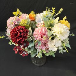 Decorative Flowers Fake Flower Decoration Sun Lotus Show Ball Silk Cloth Wedding Home Po Bride Holding Road Guide Simulation