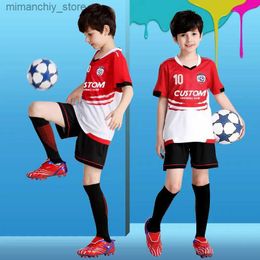 Collectable Whosa Custom Personalised Kid Football Shirt Polyester Breathab Children Football Uniform Soccer Jersey For Youth Boy Y304 Q231118