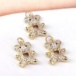 Pendant Necklaces 10Pcs Fashion Pave CZ Zircon Animal Cute Charms Women Jewellery Making Necklace Accessories