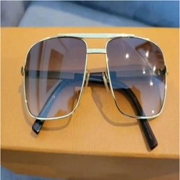 Fashion Classic Attitude f0259E Sunglasses For Men Metal Square Gold Frame UV400 Unisex Vintage Style Attitude Sunglasses Protection Eyewear With Box