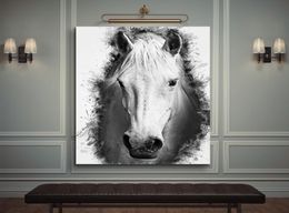 Black White Wall Art Horse Head Canvas Painting Nordic Posters and Prints Abstract Wall Pictures for Living Room Home Decor8135677