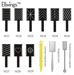 Ellwings DIY Strip Magical Magnet Stick for Cat Eye Gel Polish Nail Art Manicure Tool 3D Effect Strong Doubleheaded Magnet5193741