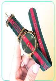 Fashion Brand Wrist Watch Men Women Girl Bee Style Canvas Band Quartz Good Quality Clock288q7725797