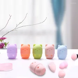 Storage Bottles Makeup Sponge Box Dustproof Silica Gel Puff Cosmetic Drying Case Egg Holder