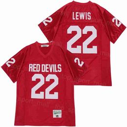 High School Football Kathleen 22 Ray Lewis Jersey Moive Embroidery And Stitched Breathable Pure Cotton Retro Team Red Colour College For Sport Fans Pullover HipHop