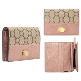 Marmont With box key wallet G Card Holder poke card Genuine Leather Luxury Coin Purses Women's mens Designer girl lady pink Wallets bag Holders purse CardHolder 466492