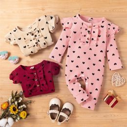 Rompers Baby Girl Romper Long Sleeve Spring And Autumn Baby Girls Jumpsuit born Clothing Ruffle Baby Girl Clothes 230418