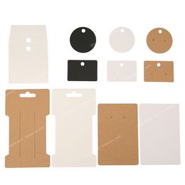 50pcs/lot Earring Cards Holder Paper Hairpin Necklace Display Cards Cardboard Hang Tag For Diy Jewelry Packaging Making Findings Jewelry AccessoriesJewelry