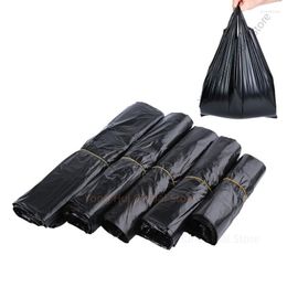 Gift Wrap 100PCS Black Vest Plastic Bag Kitchen Living Room Clean Garbage Storage Takeaway Shopping Packing With Handle