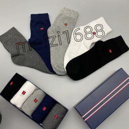 knitted embroidery socks Designer Men Letter patterned cotton socks high quality sports commerce casual socks fashion with box