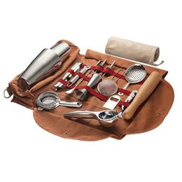 Bar Tools Travel Bartender Kit Bag Canvas Tool Bag Professional Cocktail Mixer Bag Cocktail Shaker Wine Set With Metal Buckle For Barbarte 231117