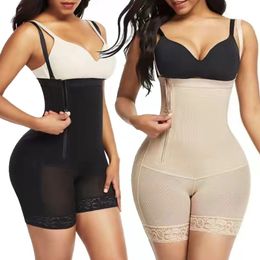 Women's Shapers Queenral Women High Waist Trainer Body Shaper Tummy Control Corset Slimming Sheath Flat Belly Girdle Butt Lifter Bodysuit XS-6XL 230418