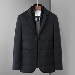 New Men's Fashion Warm Everything Down Jacket Downs High-grade Korean Version of The British Style Hosts Leisure Blazer Mens