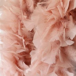 Other Event Party Supplies 200g Natural Turkey Feathers Boa 2 Meters Plume Boas for Wedding Dress Shawl Making Costume Decoration Clothing Crafts 231117