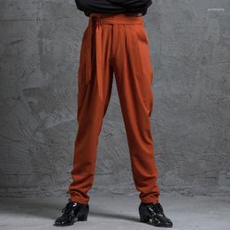 Stage Wear Latin Dance Pants For Men Professional Modern Standard Trousers Rumba Tango Samba Salsa Cha Practice DWY4723