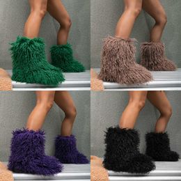 quality Boots New Personalised Fur Women's Winter Long Spicy Girl Imitation Warm Fashion Wool Thickened Snow