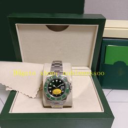 7 Color With Box Automatic Watches Mens 40mm 116610 Crystal Luminous Green Dial Ceramic Bezel V12 904L Steel Bracelet Cal.3135 Movement 116613 Gold Sport Watch