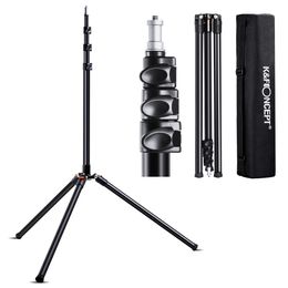 Tripods K F Concept Camera Tripod Heavy Duty Light Stand Adjustable Height Maximum 90 5 inch Aluminum Alloy with Case for Live Streaming 231117