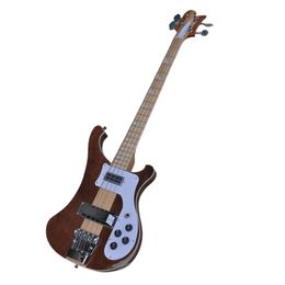 4 Strings Walnut Body Electric Bass Guitar with Maple Fingerboard Can be Customised