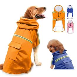 Dog Apparel Raincoat For Dogs Waterproof Coat Jacket Reflective Clothes Small Medium Large Labrador S-5Xl 3 Colors 211027 Drop Deliv Dh7Wy