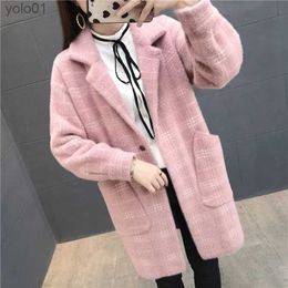 Women's Wool Blends Woolen Suit Coat Women's Korean British Style Loose and Thin Coat Autumn and Winter Casual Single Button Tweed Trench Blazer TopL231118