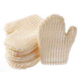 Bath Brushes Sponges Scrubbers Natural Sisal Gloves Spa Shower Scrubber Mitt Soften Smooth Renew Skin Antiaging Drop Deli Dhgarden Dhiea