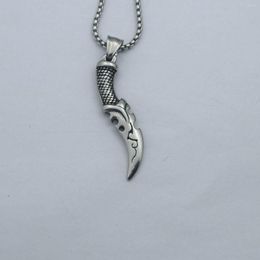 Chains Retro Solid Double-sided Dagger Pendant Necklace Knife
