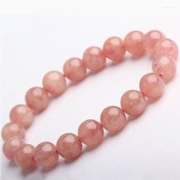 Strand Wholesale JoursNeige Natural Strawberry Crystal Bracelets Round Beads Hand String Lucky Fine Carving For Women Bracelet Jewelry