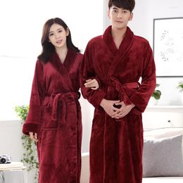Women's Sleepwear On Sale Lovers Extra Long Thick Warm Winter Bath Robe Women Soft Kimono Bathrobe Bride Dressing Gown Bridesmaid Robes